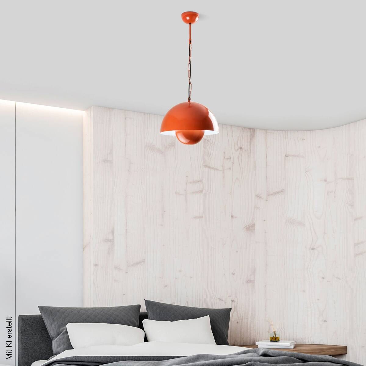 Opviq Pendelleuchte orange Metall B/H/T/L/D: ca. 30x70x30x30x30 cm E27 1 Brennstellen