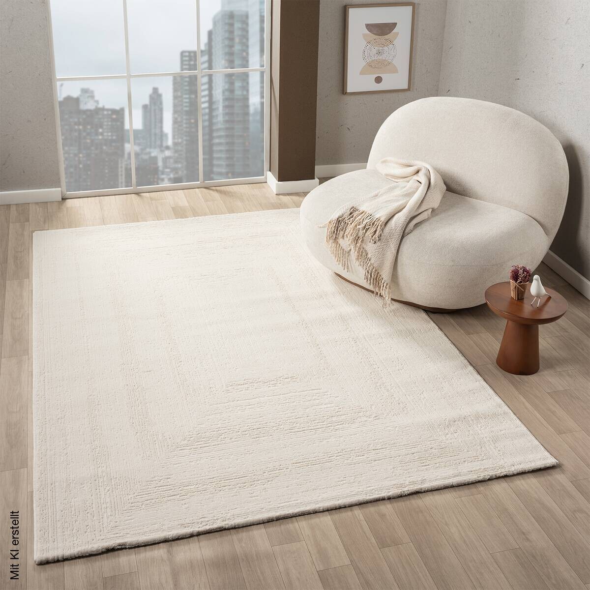 Webteppich Costa creme B/L: ca. 200x290 cm
