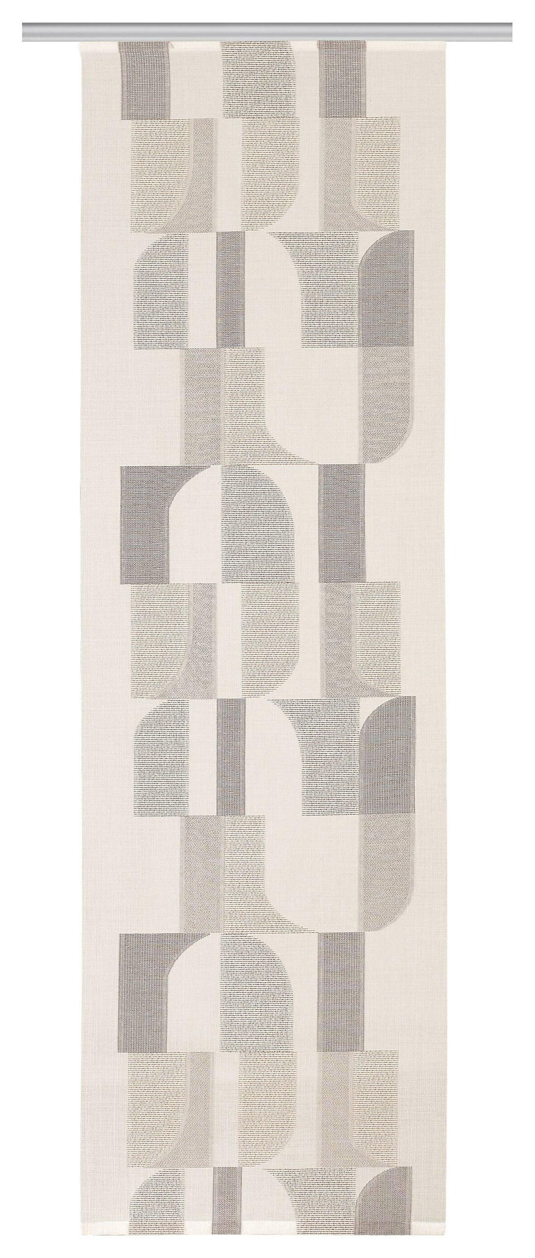 Schiebevorhang Mila hellbraun B/L: ca. 60x245 cm