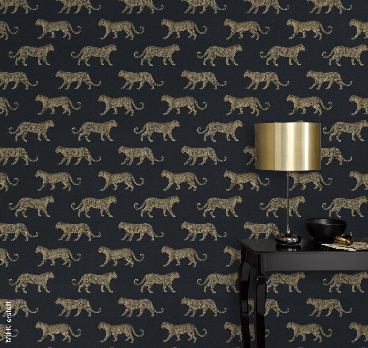 Vliestapete Gepard schwarz B/L: ca. 53x1005 cm