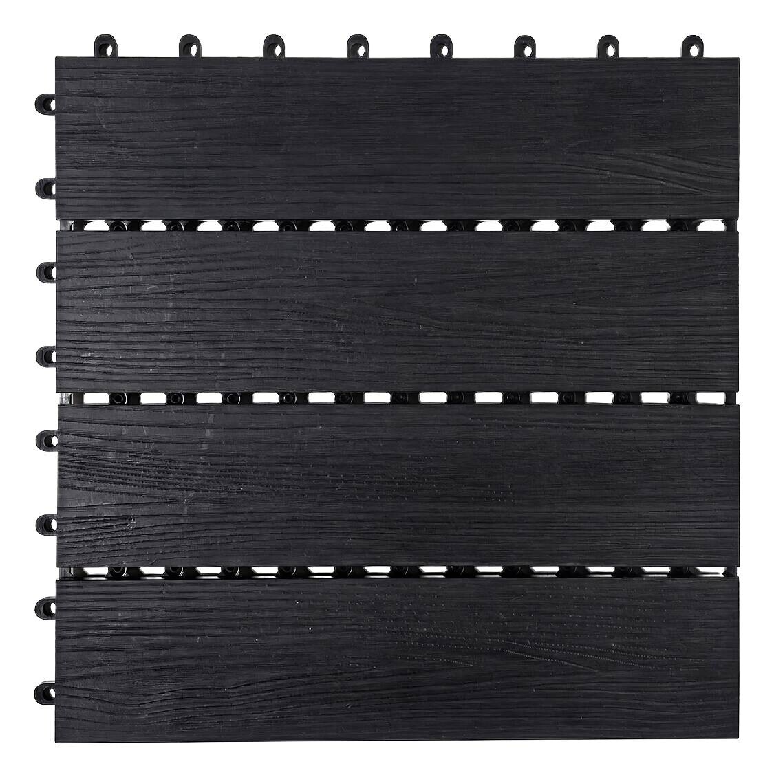 POCOline Terrassenfliese WPC, 6 Stück im Paket anthrazit B/L: ca. 30x30 cm