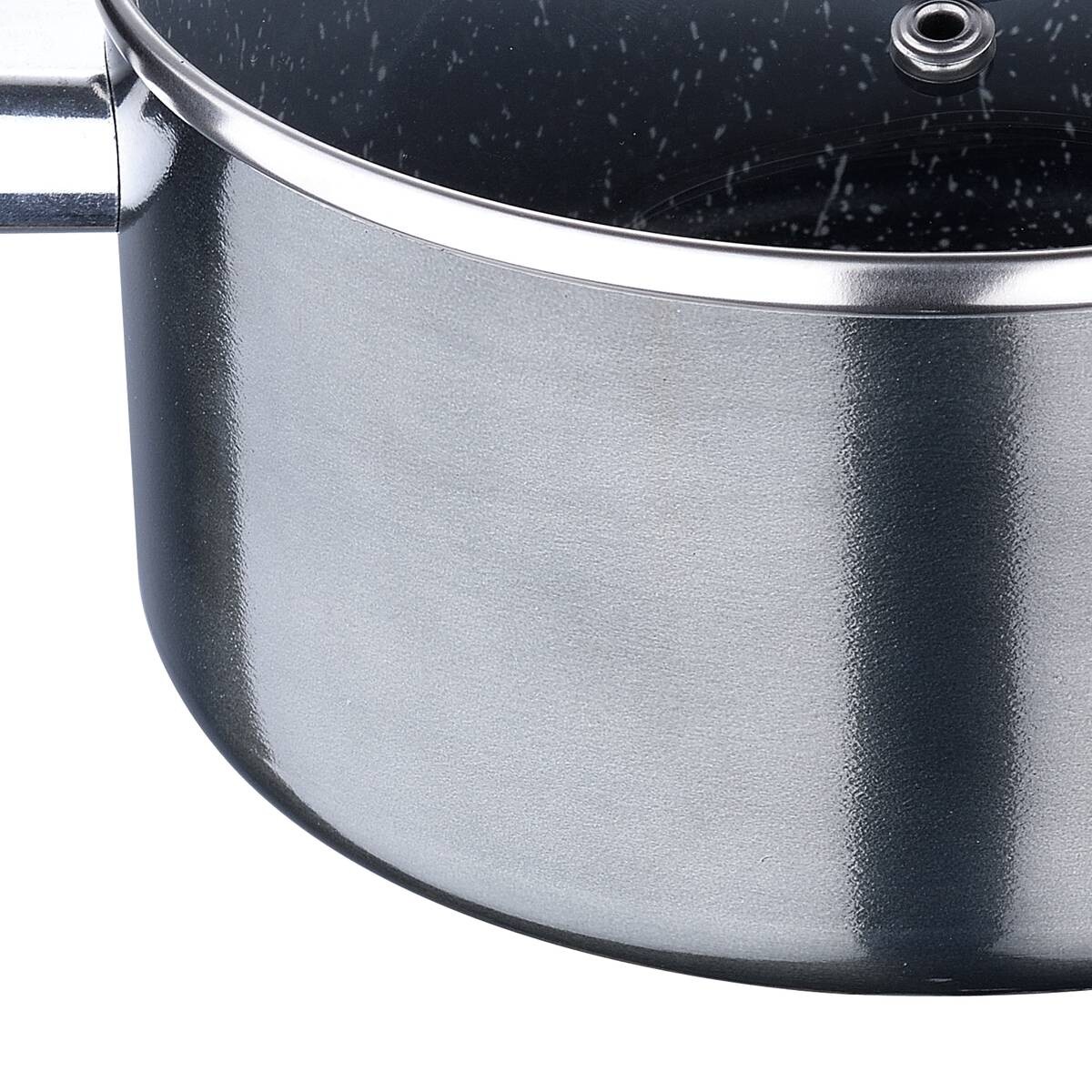 SAN IGNACIO Kochgeschirrset Soria schwarz Aluminium 4 tlg.