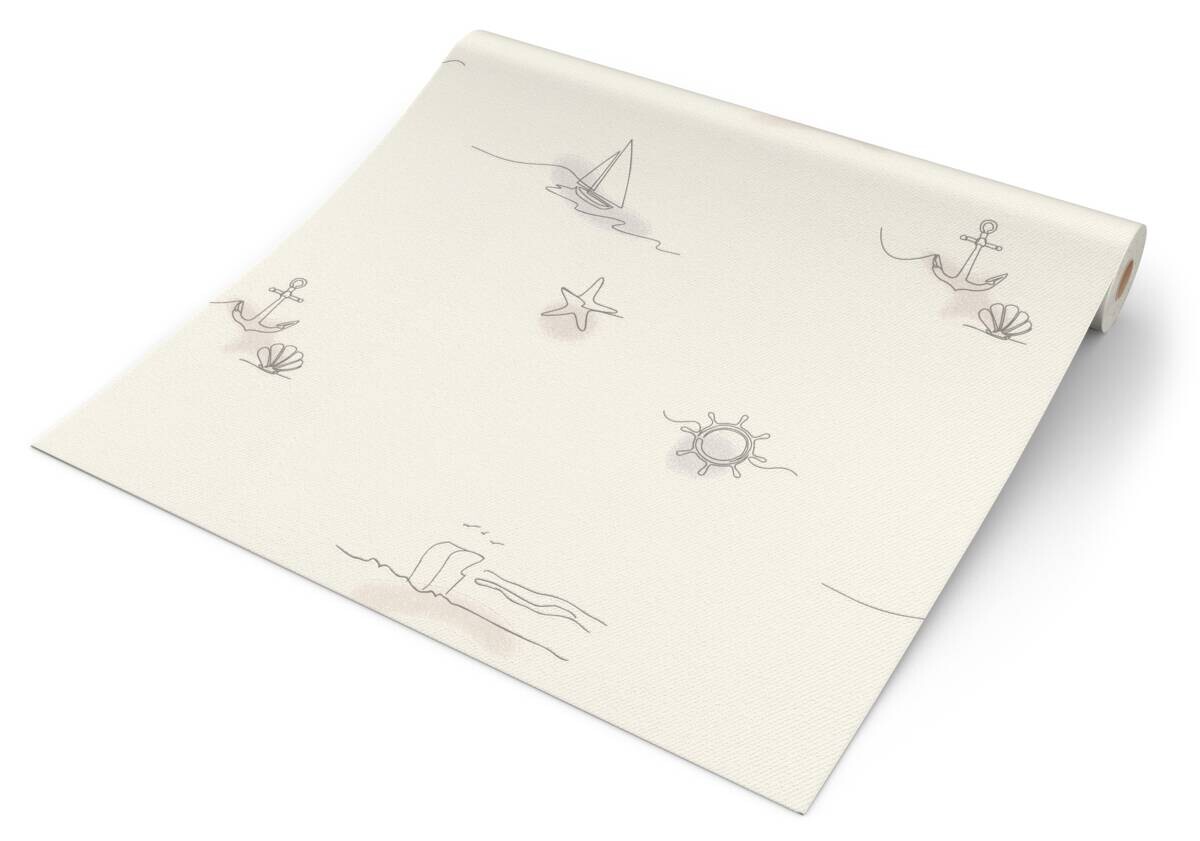 Vliestapete Maritim beige B/L: ca. 53x1005 cm