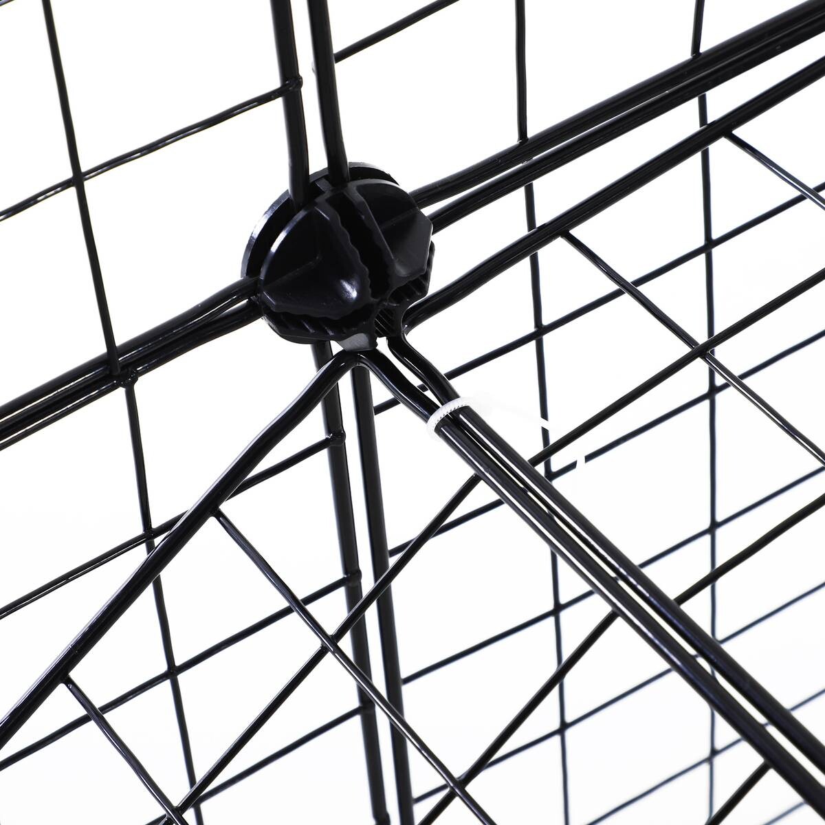 PawHut Laufgitter schwarz Metall B/H/L: ca. 73x73x146 cm