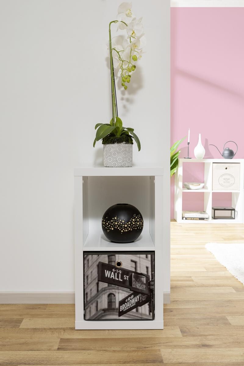 Regal Milano weiß Lack Hochglanz B/H/T: ca. 40x75x33 cm