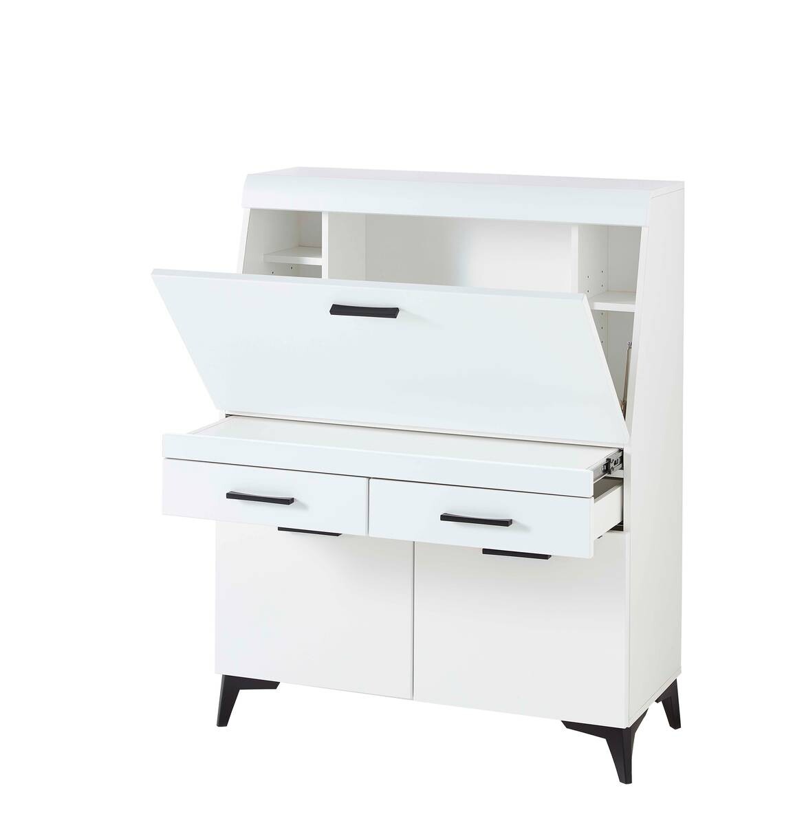 Sekretär Secret weiß matt B/H/T: ca. 98x124x42 cm