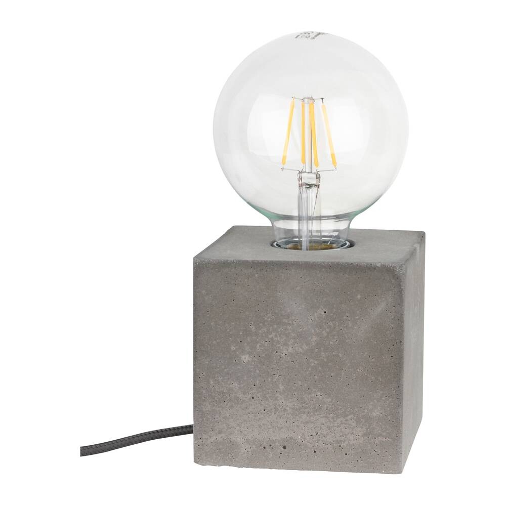 SPOT Light Tischleuchte Strong grau Beton B/H/T: ca. 10x10x10 cm E27 1 Brennstellen