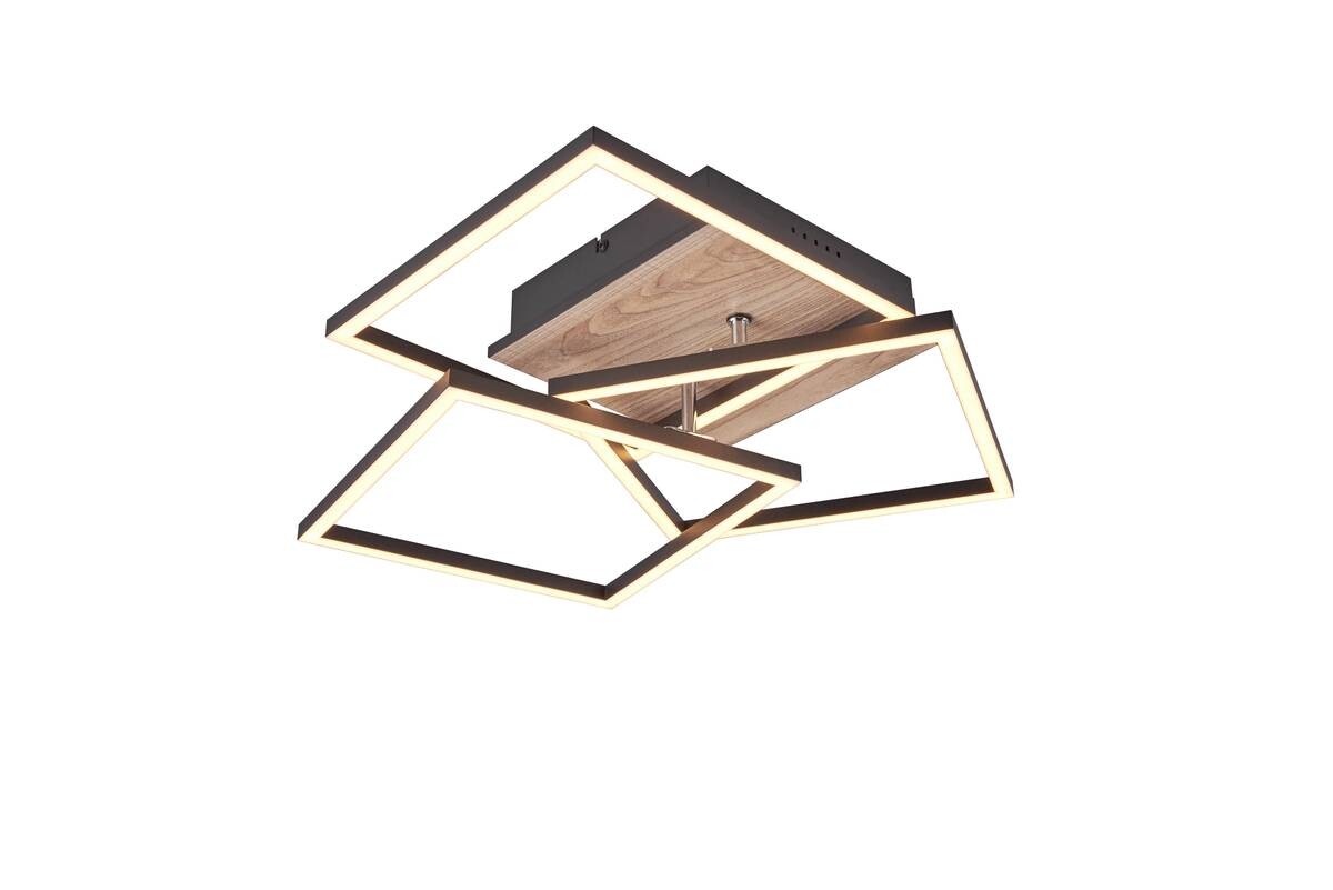 Reality LED-Deckenleuchte R62883135 Mobile schwarz Acryl Metall MDF B/H/T: ca. 39x10x42 cm 1 Brennstellen