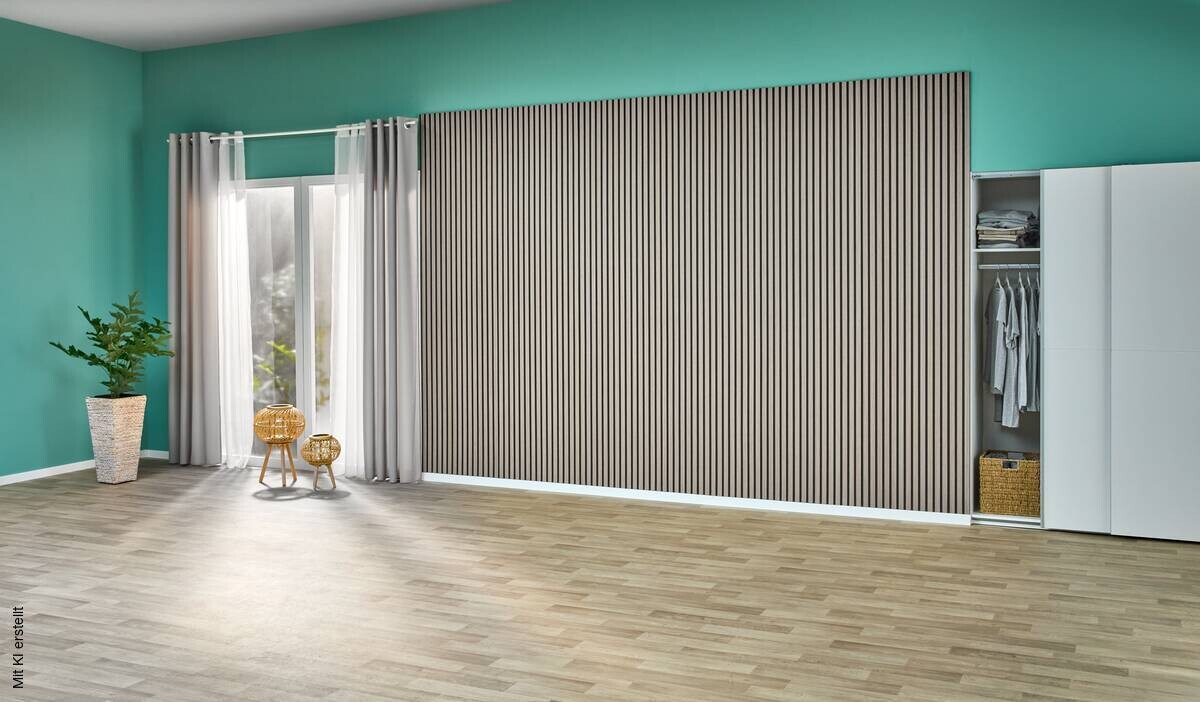 Wand- und Akustikpaneel grau L/B/H: ca. 244x60x1 cm pro Stück