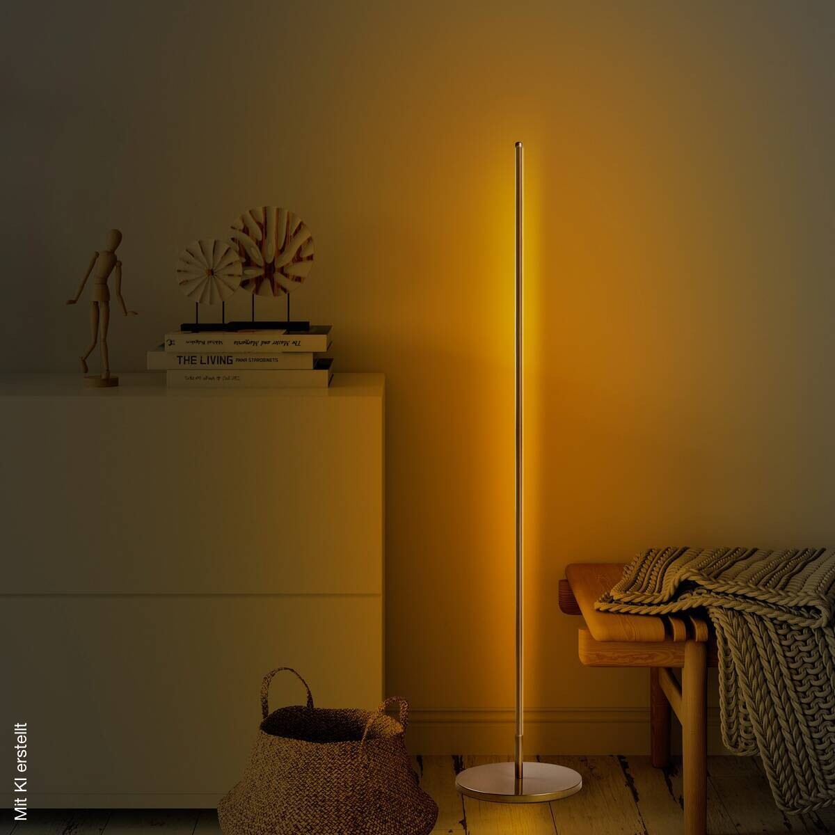 Opviq Stehlampe gold Metall B/H/T/L/D: ca. 30x153x30x30x30 cm
