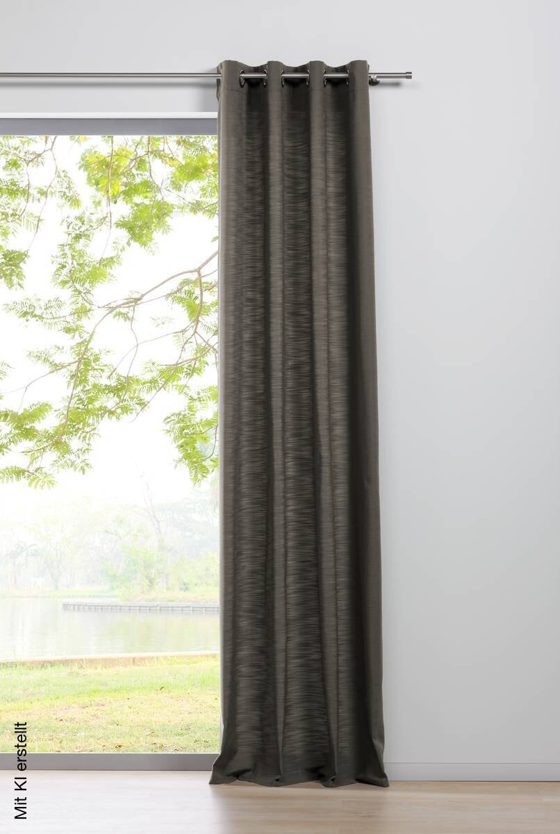 Ösenvorhang 2er Pack Balance taupe 100% Polyester B/L: ca. 135x300 cm