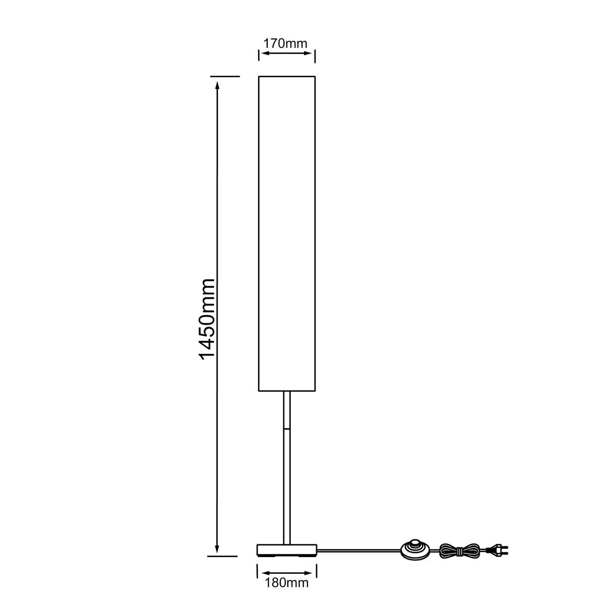 Brilliant Stehleuchte Nerva 92603/75 titanfarbig weiß Metall Papier B/H/T: ca. 18x145x18 cm E14 2 Brennstellen