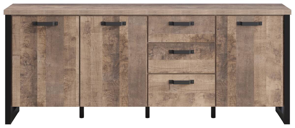 Sideboard Emile Eiche Tabak Nachbildung B/H/T: ca. 214x86x45 cm