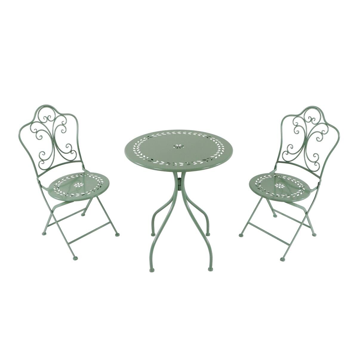 AXI Outdoor Living Bistroset Marilo grün Metall B/H/L: ca. 60x92x60 cm