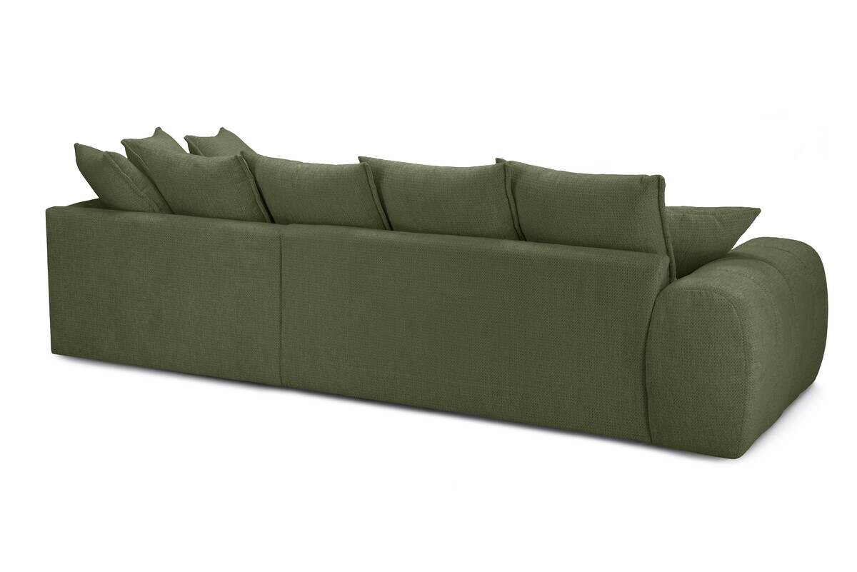 Ecksofa grün Microfaser B/H/T: ca. 312x97x229 cm