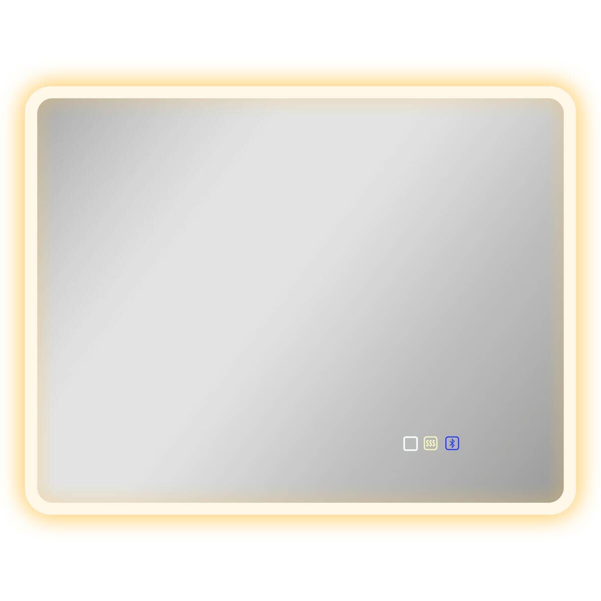 HOMCOM LED-Bad-Spiegel silber B/H/L: ca. 3,5x70x90 cm
