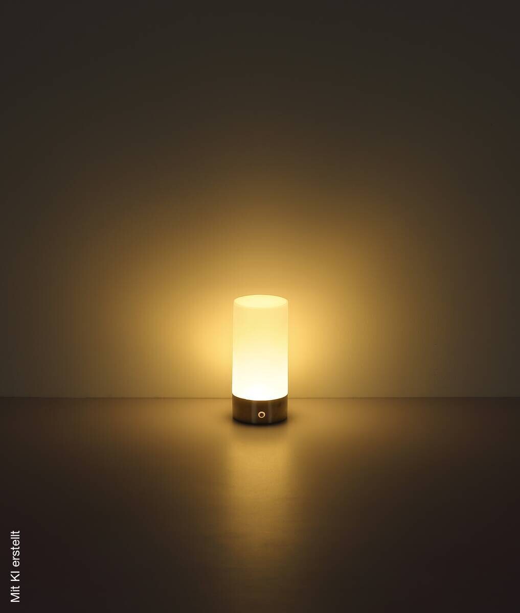 GLOBO LED-Tischlleuchte Lex nickel matt Metall H/D: ca. 19x8,8 cm