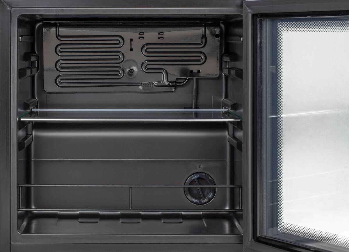 POCOline Glastürkühlschrank GTK53-44ES schwarz B/H/T: ca. 47x50x44 cm