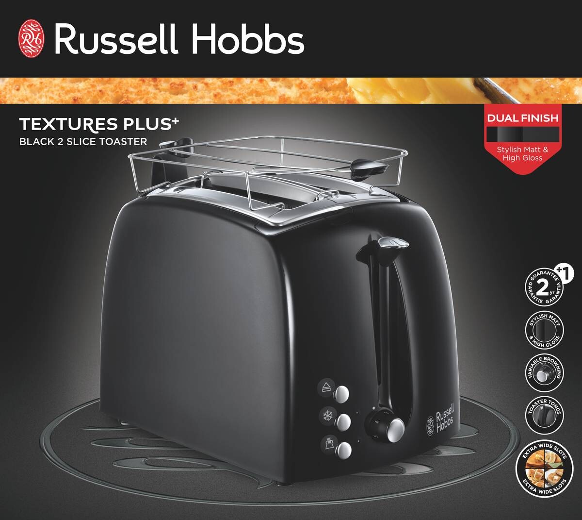 Russell Hobbs Toaster 22601-56 schwarz B/H/T: ca. 28x20x18 cm