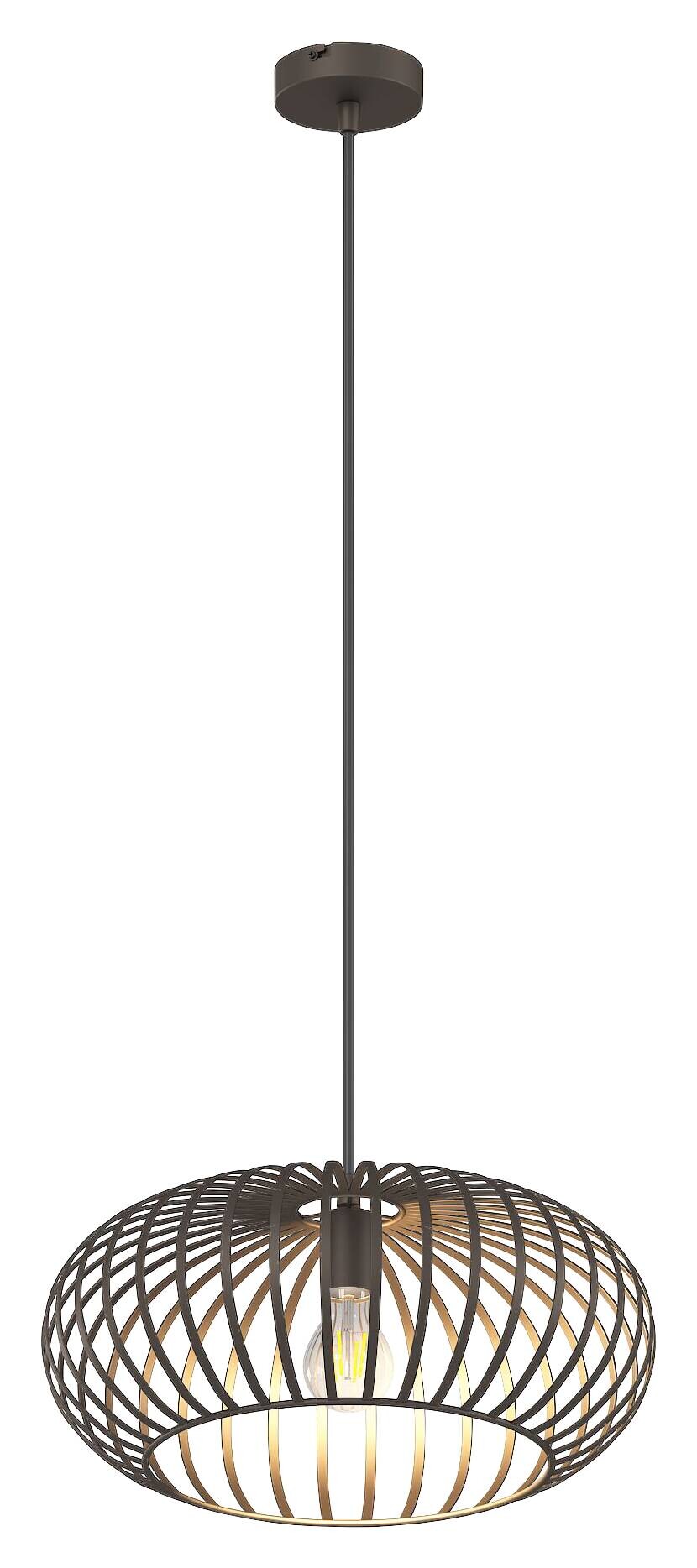 Nowa Pendelleuchte 33270111 rost Metall H/D: ca. 150x40 cm E27 1 Brennstellen