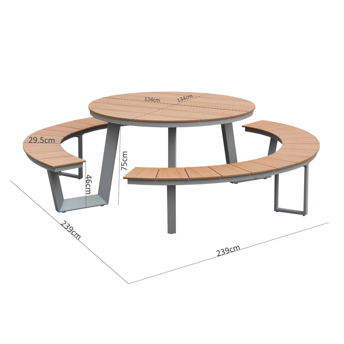 POCOline Gartensitzgruppe grau Alu