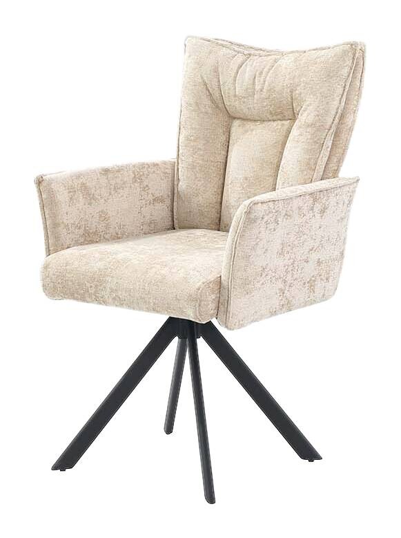 Armlehnstuhl beige Microfaser B/H/T: ca. 61x94x65 cm