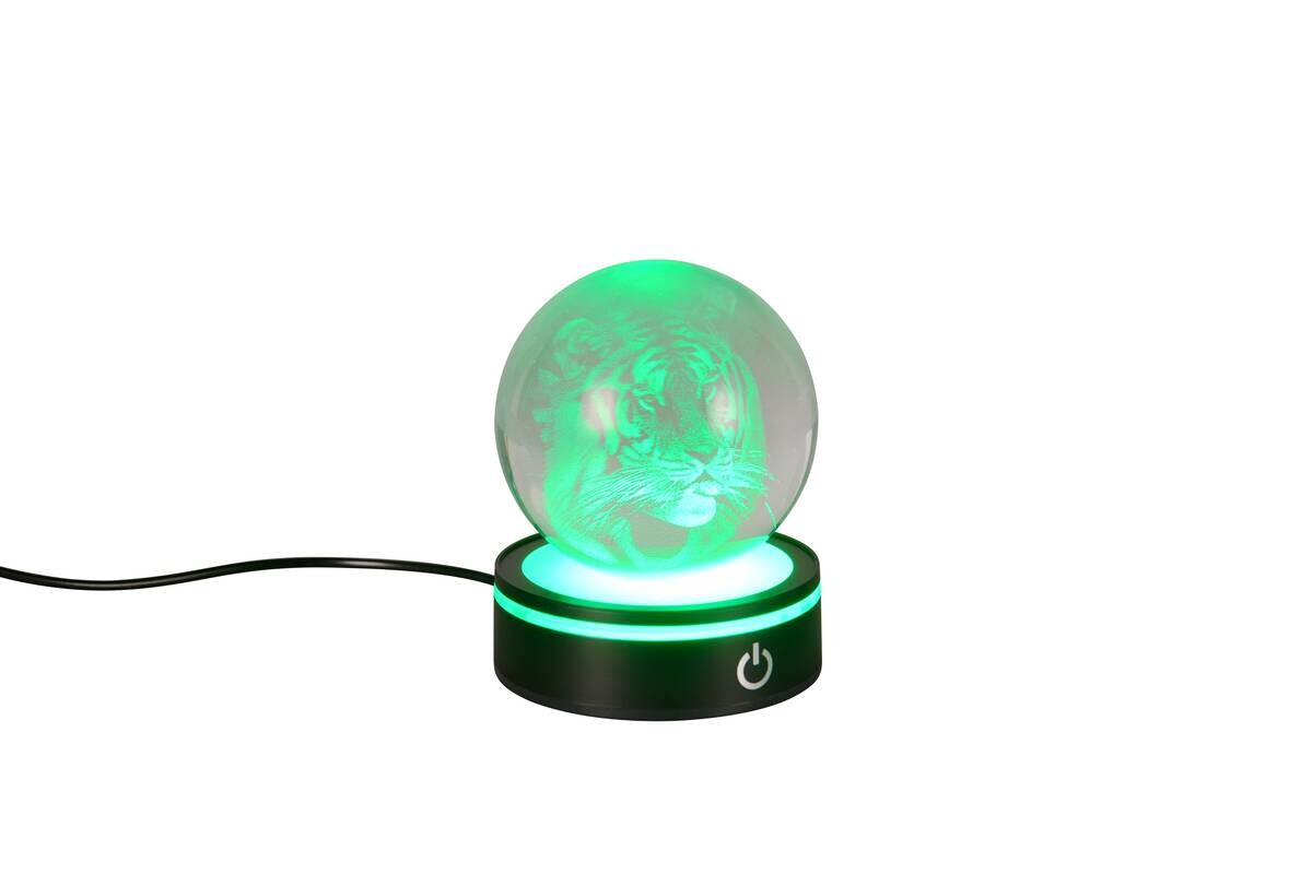 Reality LED-Tischleuchte Kunststoff Glas H/D: ca. 10x8 cm