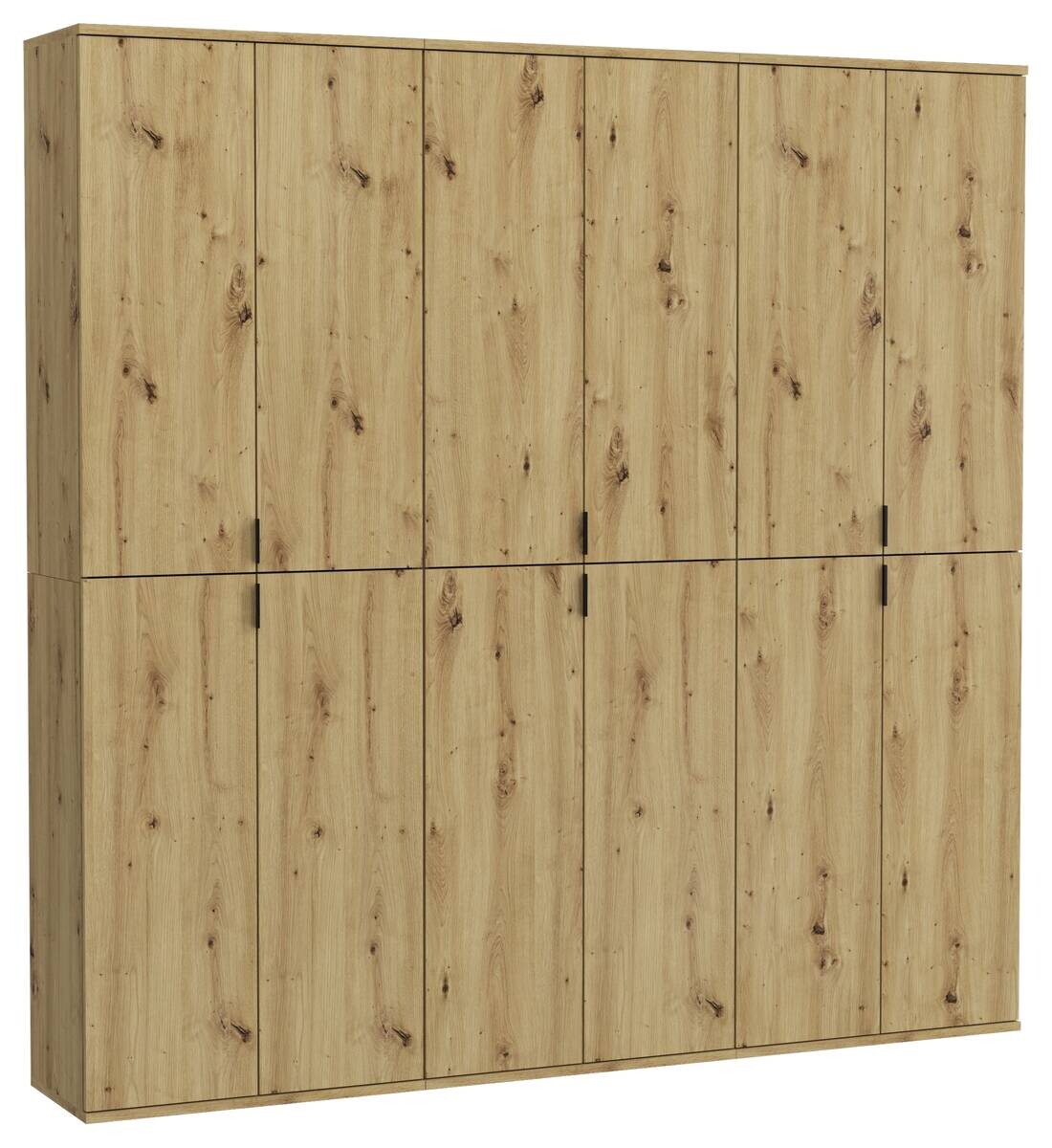 Garderobe PROJEKT Eiche Artisan Nachbildung B/H/T: ca. 183x193x34 cm