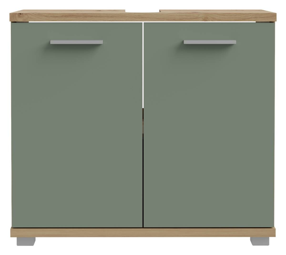 Waschbeckenunterschrank Eiche Artisan Nachbildung salbei B/H/T: ca. 70x62x29 cm