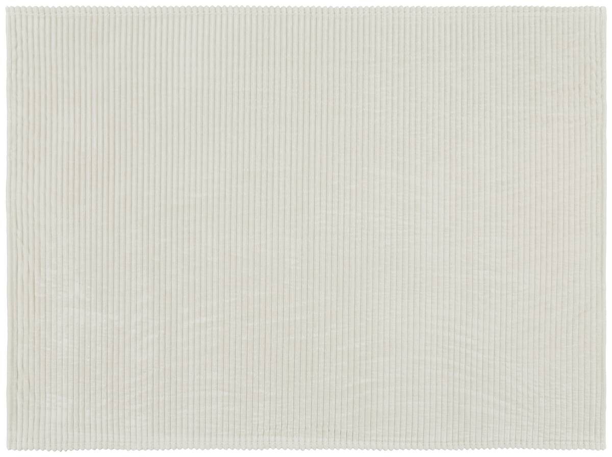 POCOline Flanelldecke Cord offwhite 100% Polyester B/L: ca. 140x200 cm