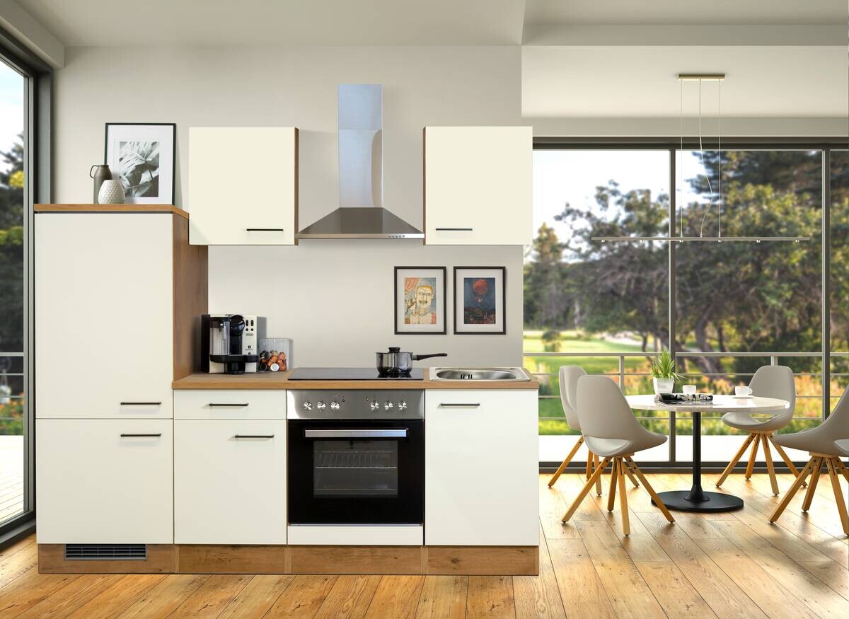 Küchenblock Avila Magnolie matt B/H/T: ca. 220x200x60 cm