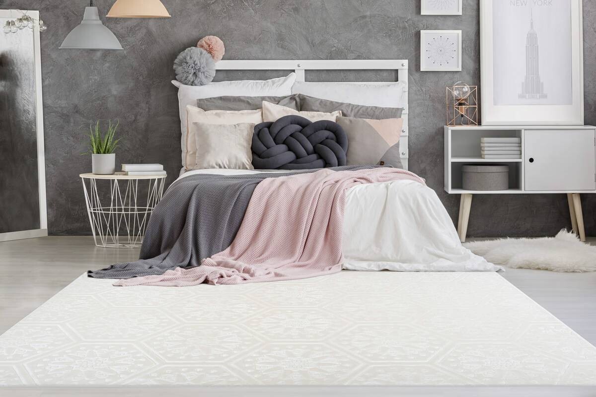 360Living Teppich Monroe weiß B/L: ca. 160x230 cm