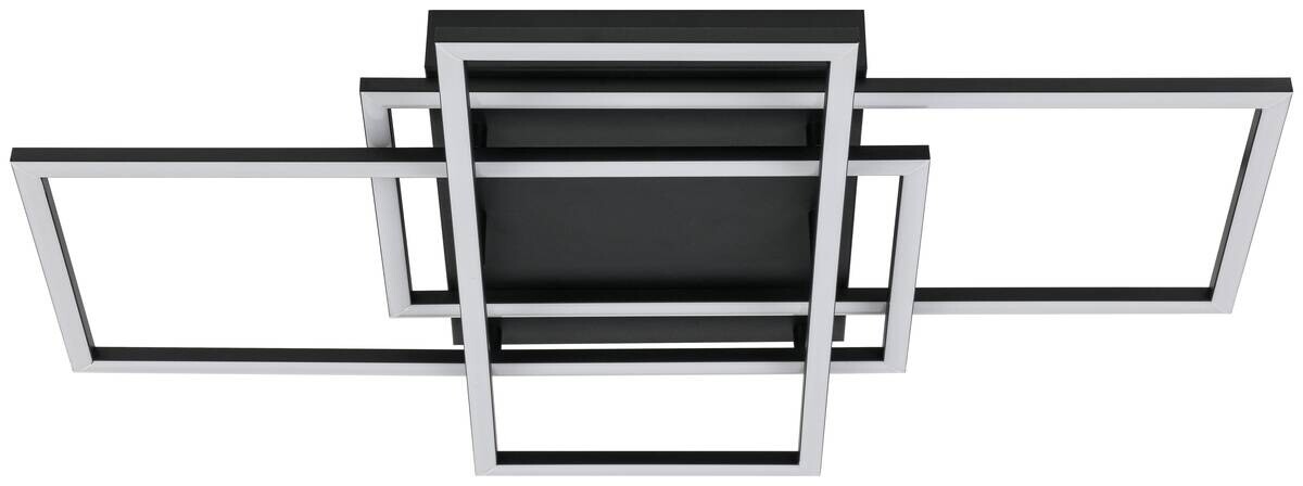 Nolo LED-Deckenleuchte Twin schwarz Metall B/H/L: ca. 36x9,1x58 cm