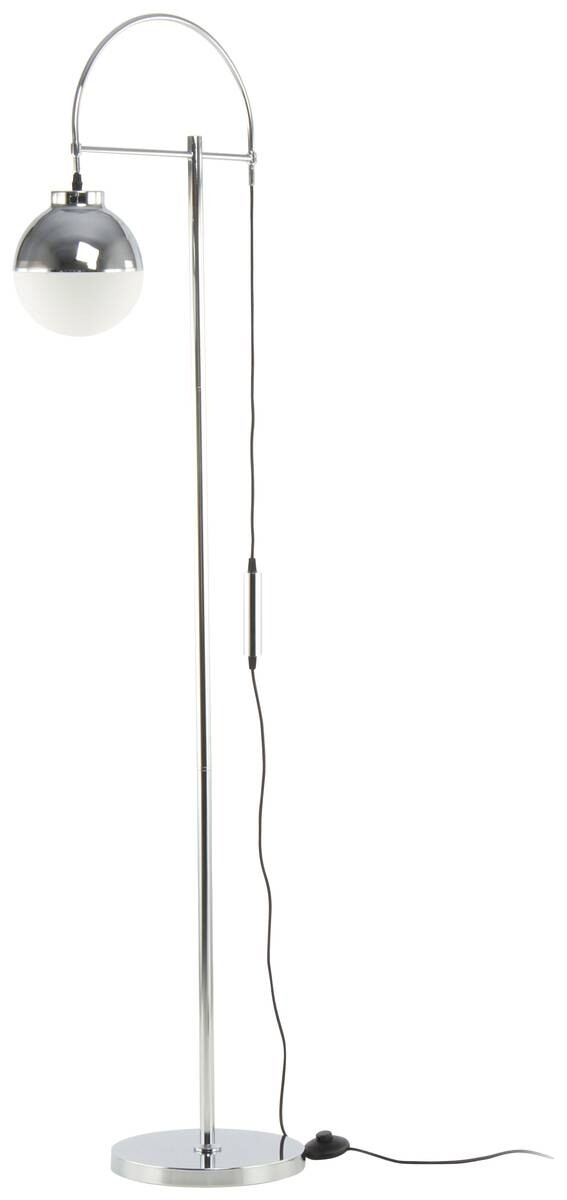 Kayoom Stehlampe Lavina 125 weiß silber Glas Eisen B/H/T/D: ca. 44x160x44x44 cm E27 1 Brennstellen