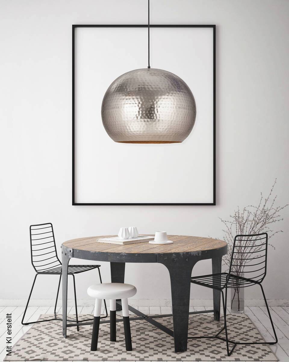 Kayoom Pendelleuchte Factory Style Large nickel Eisen B/H/L: ca. 47x35x47 cm E27 1 Brennstellen