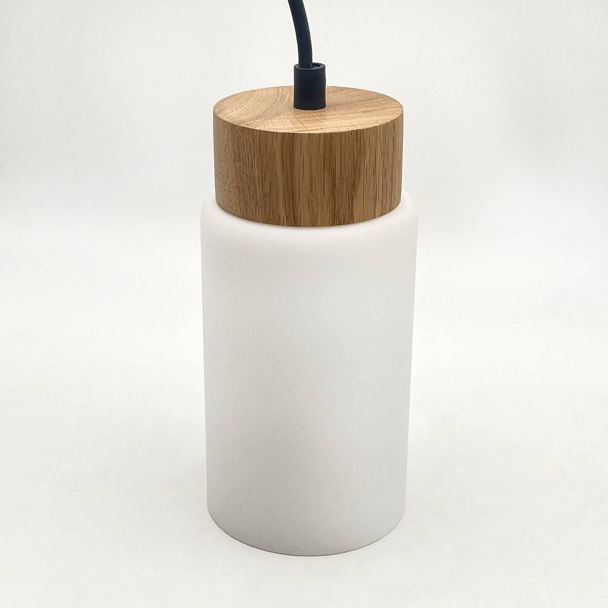 Lamkur Hängeleuchte Marcus schwarz Stahl Glas Holz B/H/L: ca. 85x20x20 cm E27 4 Brennstellen