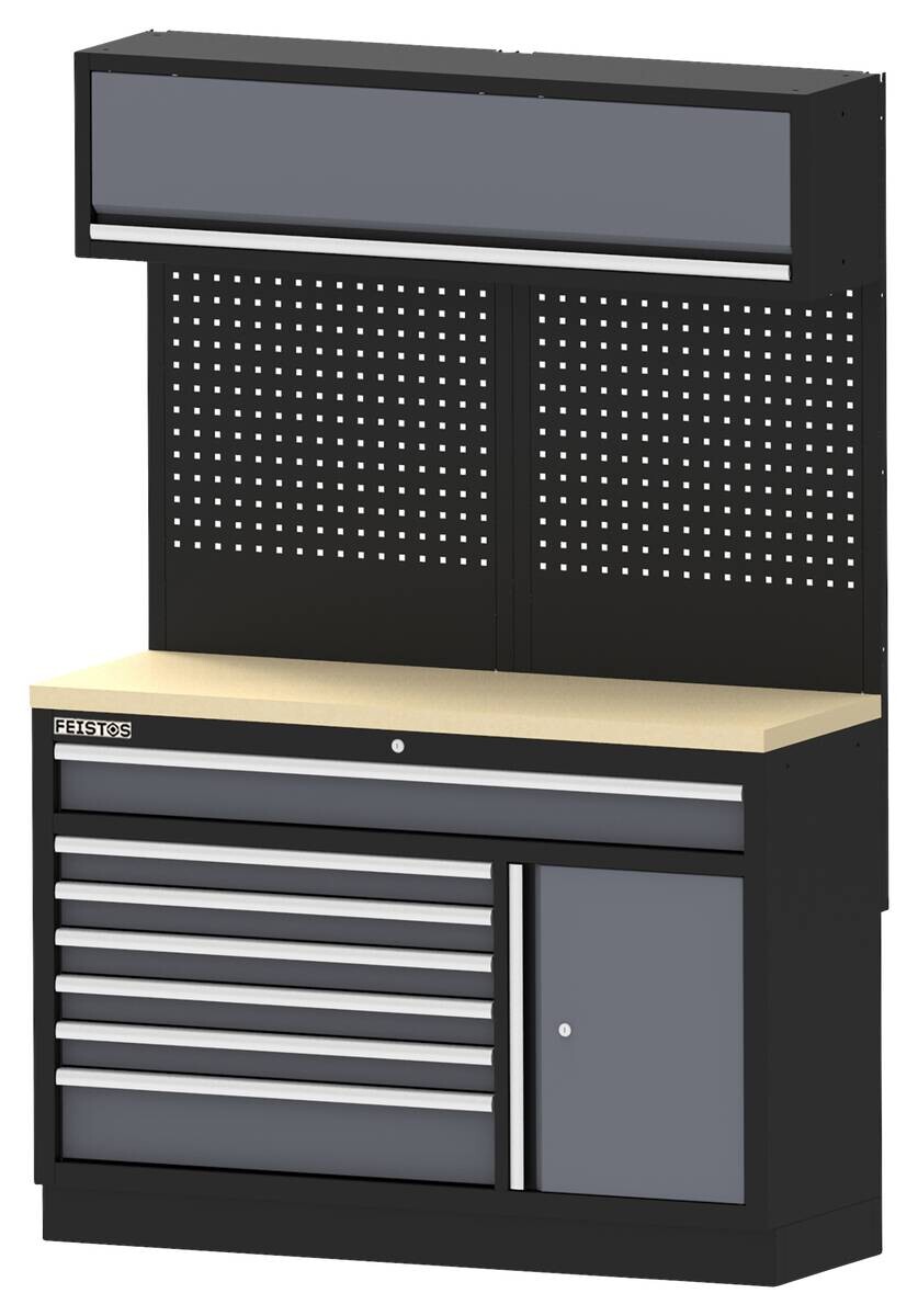 Werkstatteinrichtung Apollo schwarz B/H/L: ca. 136x200x46 cm
