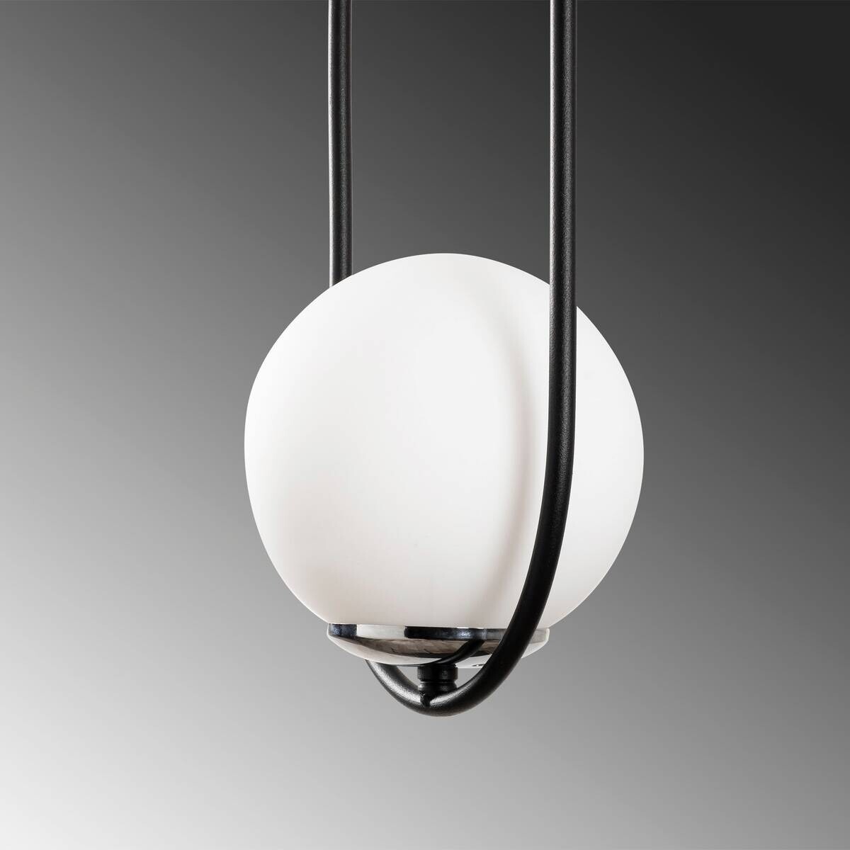 Opviq Pendelleuchte Mudoni schwarz weiß Glas B/H/T/L: ca. 20x146x15x20 cm E27 1 Brennstellen