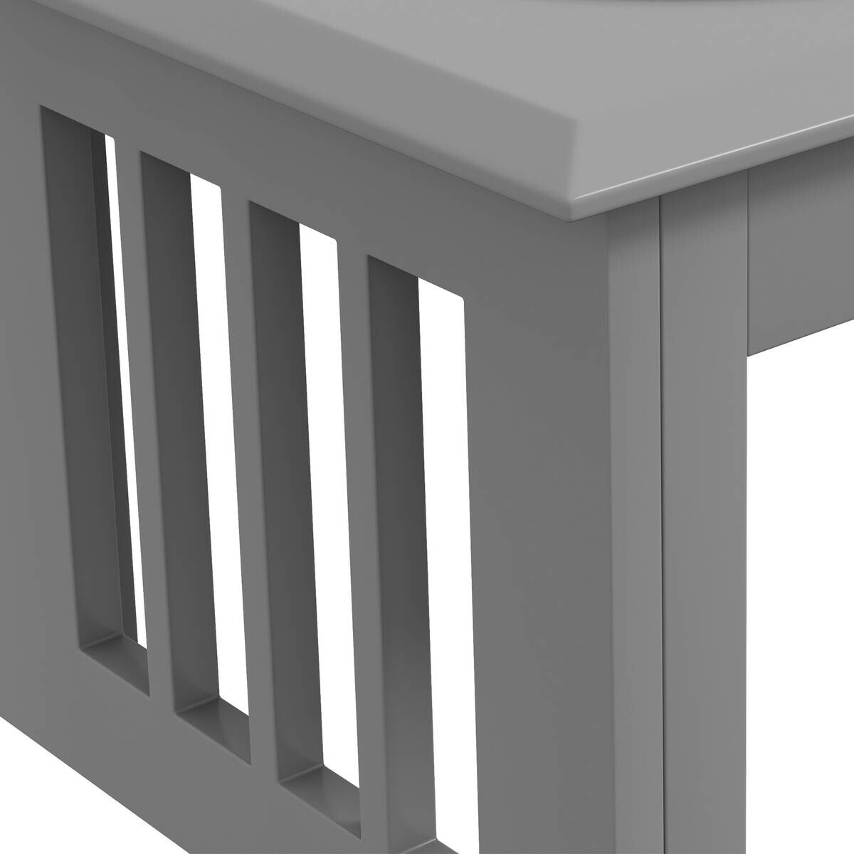 PawHut Futternapf grau Edelstahl B/H/L: ca. 30,5x25,4x58,4 cm