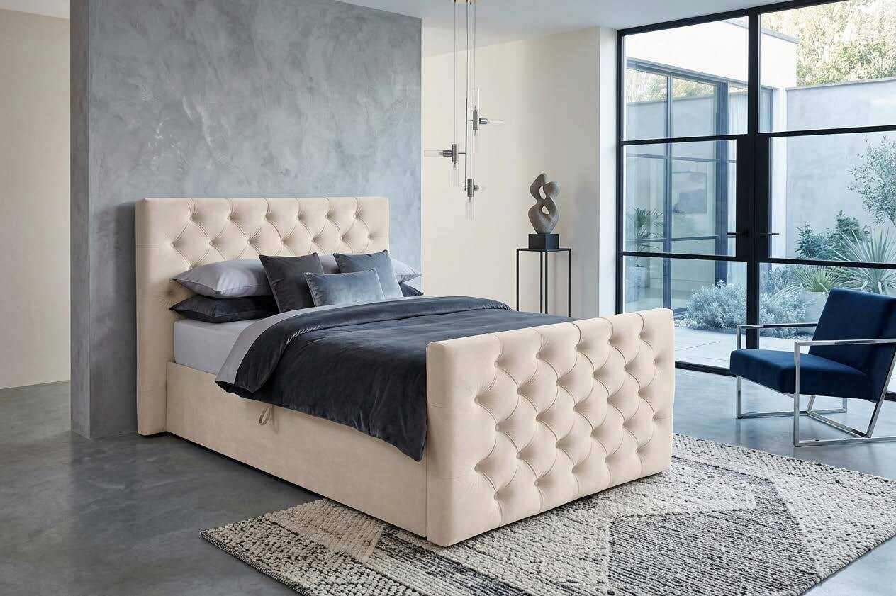 Boxbett Glow creme Liegefläche B/L: ca. 140x200 cm