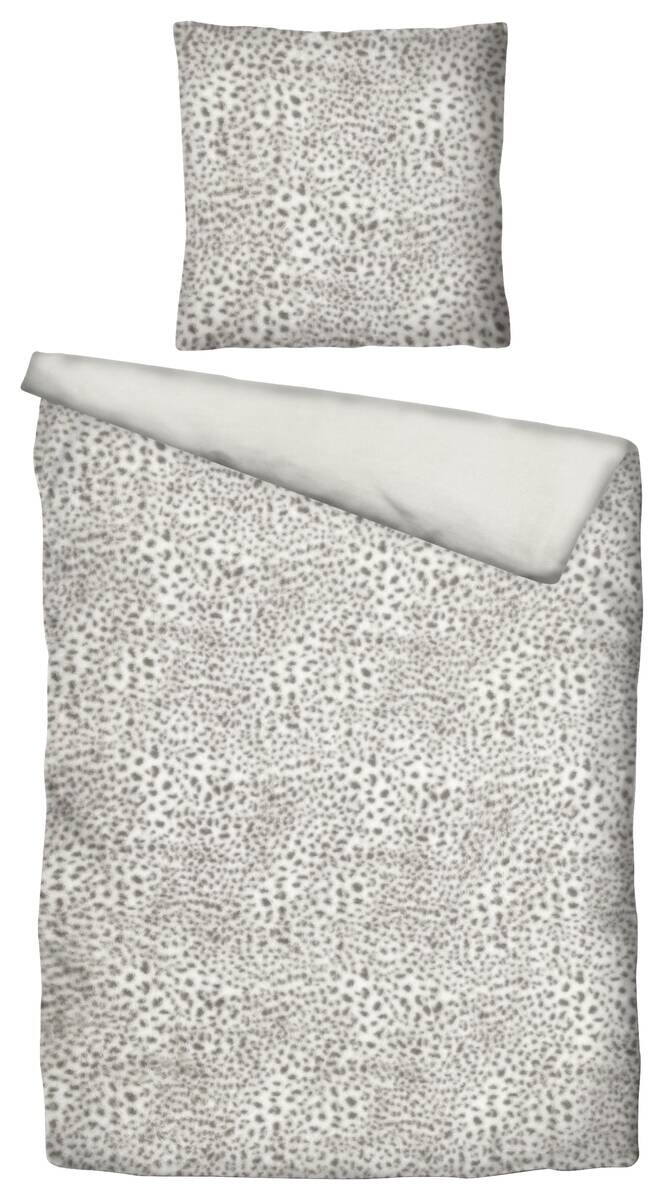 Microfaser Wende Bettwäsche Cashmere touch weiß grau 100% Polyester B/L: ca. 135x200 cm