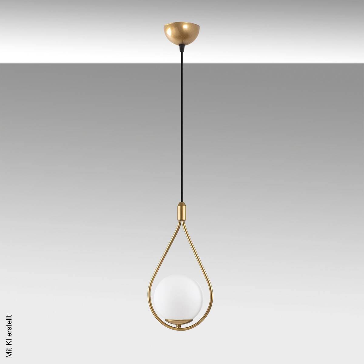 Opviq Pendelleuchte Mudon gold Glas B/H/T/L/D: ca. 15x136x15x15x15 cm E27 1 Brennstellen
