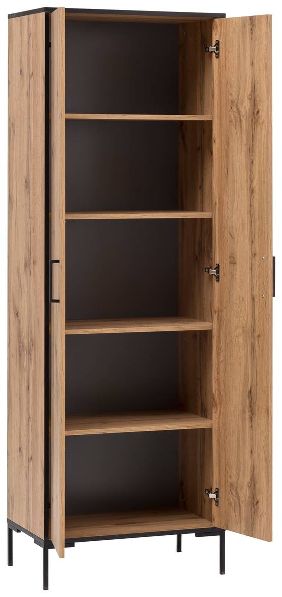 Hochschrank Serie 2000 Eiche Landhaus Nachbildung B/H/T: ca. 65,2x194,2x39 cm