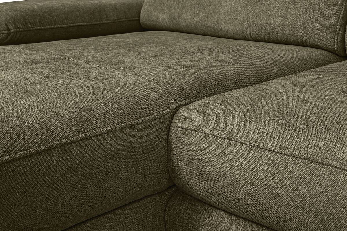 Wohnlandschaft olive Webstoff B/H/T: ca. 230x355x193 cm