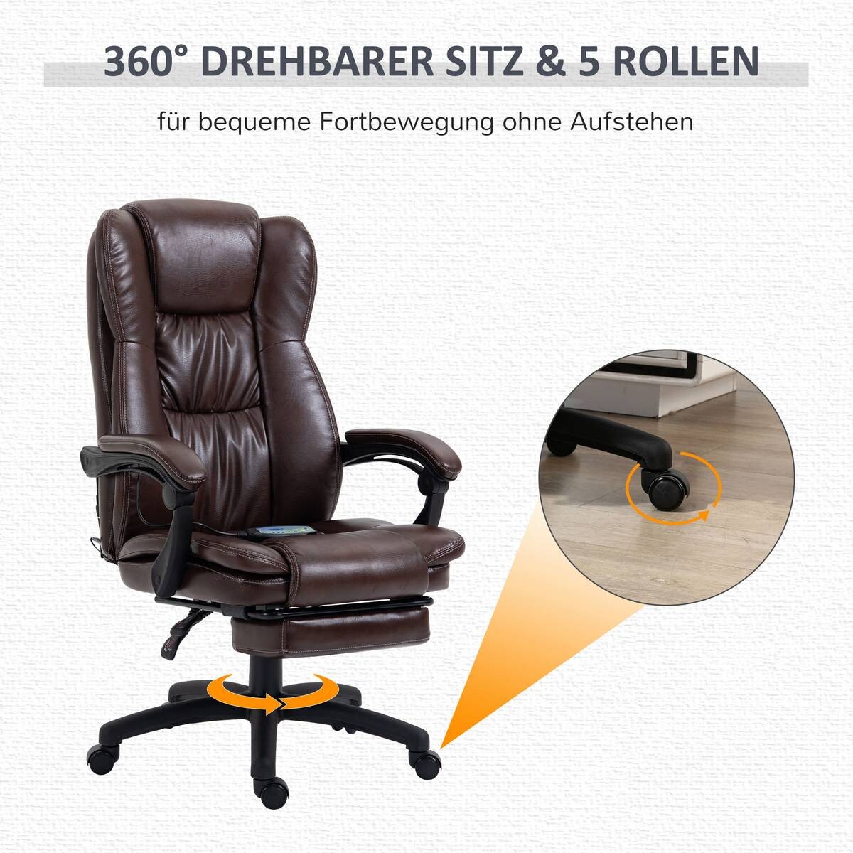 Drehstuhl 921-539V90BN braun
