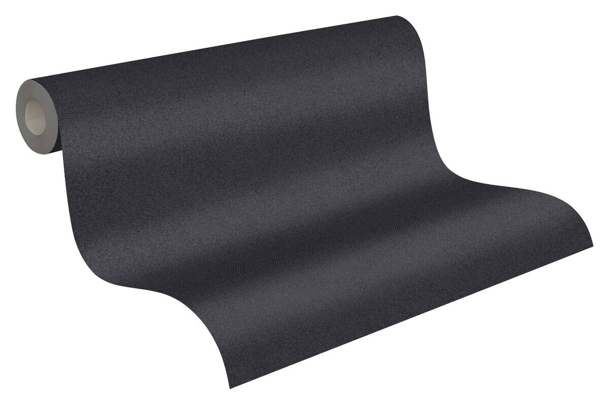 A.S.Creation Vliestapete New Elegance Uni schwarz B/L: ca. 53x1005 cm