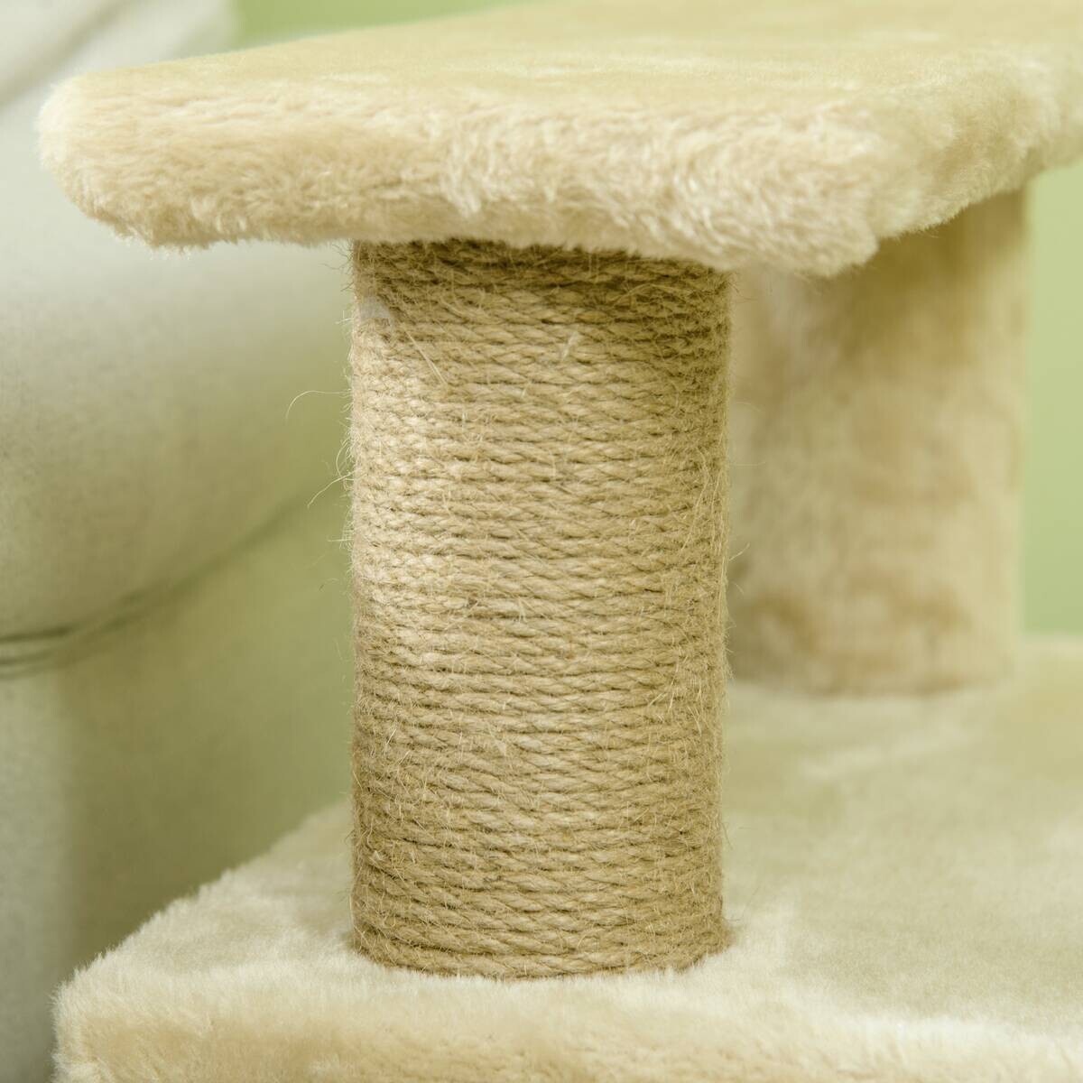 PawHut Katzentreppe m. Schlafhöhle beige Edelstahl B/H/L: ca. 40x60x66 cm