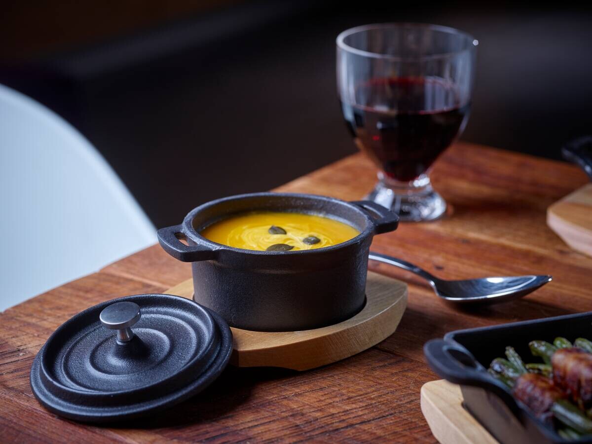 ECHTWERK Mini-Kochtopfset schwarz Eisen B/H/L: ca. 13x9,5x13 cm