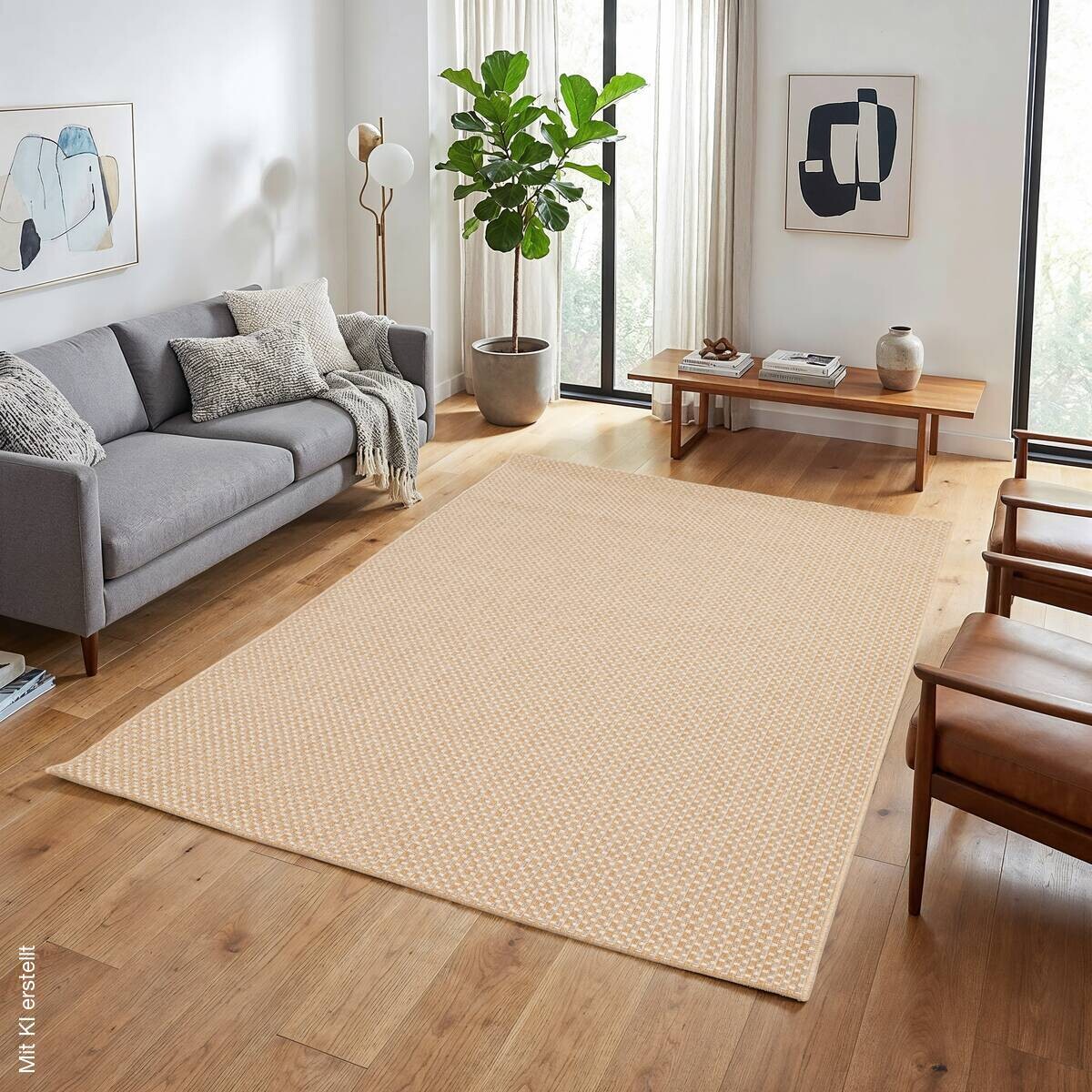 In-/Outdoorteppich Grace natur B/L: ca. 80x240 cm