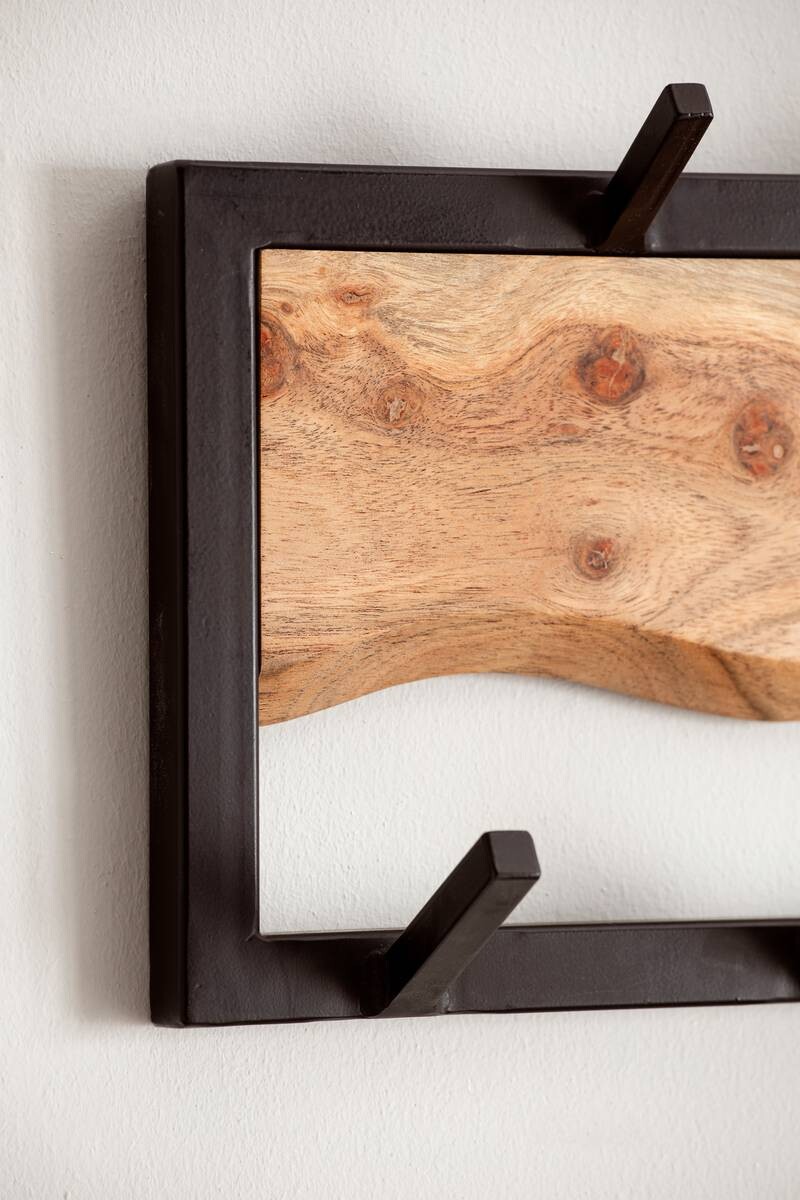 Wandgarderobe Akazie Nachbildung B/H/T: ca. 80x22x8 cm